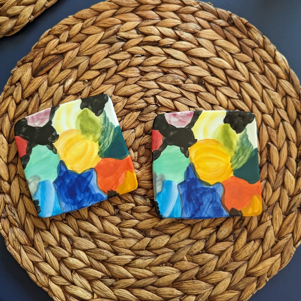 Two Anthropologie coasters